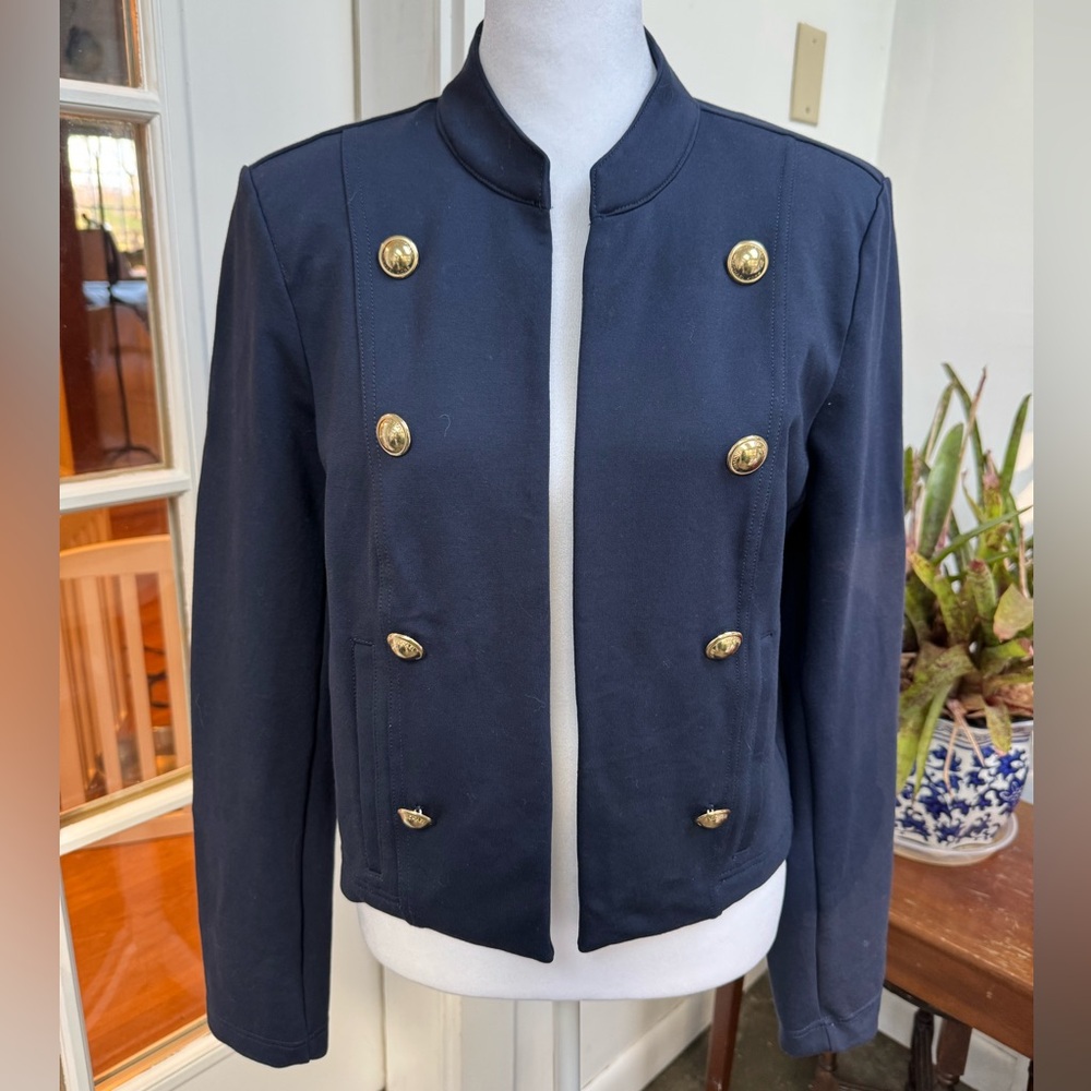 Michael Kors Navy Blue Blazer with Gold Buttons